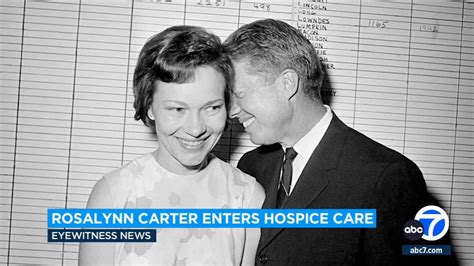 Rosalynn Carter, 96-year-old former first lady, is in hospice care at home, Carter Center says